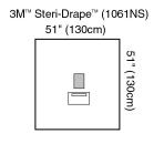 3M™ Steri Drape™ Ophtalmologie-Abdeckung mit Inzisionsfolie 1061NS
