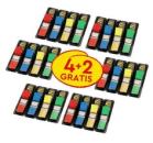 Post-it® Index Haftstreifen, Mini, Verschiedene Farben, 11.9 mm x 43.2 mm, Promotion, 35 Haftstreifen/Spender, 4 Spender + 2 Gratis/Packung