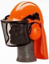 3M™ Schutzhelmkombination für die Forstwirtschaft, G3000 orangefarbener Schutzhelm, H31 Kapselgehörschützer, Netzvisier V5J, G3000MOR31V5J-FPA