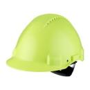 3M™ Schutzhelm, Uvicator, Ratschenverschluss, belüftet, Kunststoffschweißband, Warnfarbe, G3000NUV-GB