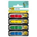 Post-it® Index Pfeile, Gelb, Rot, Blau und Grün, 11.9 mm x 43.2 mm, 24 Haftstreifen/Spender, 4 Spender/Packung