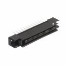 3M™ P50E-068P1-SR1 EA,Stiftstecker, Flange, 90° abgewinkelt, 68-pol, P50 Serie, 1,27 mm, 0,25 µm Au, Schwarz