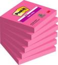 Post-it® Super Sticky Notes 654-6SS-PPNK, Pink, 76 mm x 76 mm, 90 Blatt/Block, 6 Blöcke/Packung, 100% PEFC SGSCH-PEFC-COC-110078