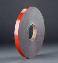 3M™ FB80R Solar Acrylic Foam Tape, Grau, Roter Liner, 19 mm x 66 m x 0,8 mm