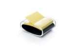 Post-it® Z-Notes Dispenser, PRO, Schwarz + Post-it® Super Sticky Z-Notes, Gelb, 76 mm x 76 mm, 90 Blatt/Block, 1 Block/Packung