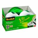 Scotch® Magic™ Unsichtbares Klebeband, 3 Rollen, 19 mm x 25 m + 1 Handabroller GRATIS