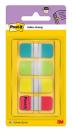 Post-it® Index Strong Ablagetabs, Mini, Gelb, Rot, Blau und Grün, 15.8 mm x 38.1 mm, 40 Haftstreifen/Spender, 1 Spender/Packung