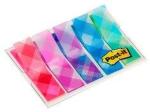 Post-it® Index Mini 684-PLD5, 5 x 20 durchgefärbte Haftstreifen im Etui, Gingham Collection, 11,9 x 43,2 mm