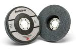 Scotch-Brite™ Verpresste Kompaktscheibe Deburr and Finish PRO für den Winkelschleifer, 8C Coarse+, 114 mm x 22 mm, Type 27, Nylon