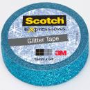 Scotch® Expressions Klebeband, Glitzer Blau, 15 mm x 5 m, C514-BLU WE R1-18/CTV