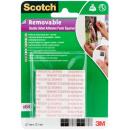 Scotch® Borttagningsbara dubbelsidiga självhäftande skumfyrkanter 12,7 mm x 12,7 mm 64 fyrkanter