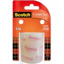 Scotch® Crystal Klebeband 6-1925R3, Nachfüllpackung, 19 mm x 25 m, 3 Rollen