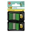 Post-it® Index Haftstreifen, Standard, Grün, 25.4 mm x 43.2 mm, 50 Haftstreifen/Spender, 2 Spender/Packung