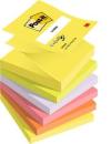 Post-it® Z-Notes, Neon-Regenbogenfarben, 76 x 76 mm, 6 Blöcke à 100 Blatt