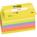 Post-it® Super Sticky Z-Notes Promotion, Verschiedene Neonfarben, 76 mm x 127 mm, 100 Blatt/Block, 6 Blöcke/Packung, 100% PEFC SGSCH-PEFC-COC-110078