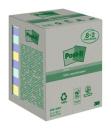 Post-it® Recycling Notes, Verschiedene Farben, 76 mm x 76 mm, Promotion, 100 Blatt/Block, 8 Blöcke + 2 Gratis/Packung, 100% PEFC Recycled SGSCH-PEFC-COC-110078