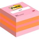 Post-it® Notes Mini Würfel, Orange, Rosa und Gelb, 51 mm x 51 mm, 400 Blatt/Block, 1 Block/Packung, 100% PEFC SGSCH-PEFC-COC-110078