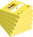 Post-it® Notes, Neongelb, 76 mm x 76 mm, 100 Blatt/Block, 6 Blöcke/Packung, 100% PEFC SGSCH-PEFC-COC-110078
