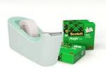 Scotch™ Klebeband-Abroller C18, Mint + Scotch® Magic™ Unsichtbares Klebeband, 19 mm x 33 m, 4 Rollen/Packung
