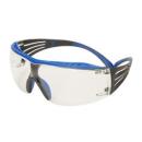 3M™ SecureFit™ 400X Schutzbrille, blau/graue Bügel, Scotchgard™ Anti-Fog-/Antikratz-Beschichtung (K&N), transparente Scheibe, SF401XSGAF-BLU-EU, 20 pro Packung