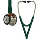 3M™ Littmann® Cardiology IV™ Stethoskop für die Diagnose, 6206, champagnerfarbenes Bruststück, dunkelgrüner Schlauch, orangefarb