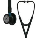 3M™ Littmann® Cardiology IV™ Stethoskop für die Diagnose, 6201, Black-Edition Bruststück, schwarzer Schlauch, blauer Schlauchans