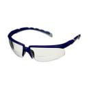 3M™ Solus™ 2000 Schutzbrillen-Serie, blau/graue Bügel, Anti-Fog-/Antikratz-Beschichtung, transparente Scheibe Lesestärke +2,0, S2020AF-BLU, 20 pro Packung