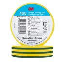 3M™ Temflex™ Vinyl-Isolierband 165, Grün/Gelb, 19 mm x 20 m