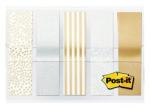 Post-it® Index Haftstreifen, Mini, Metallic Collection, 11.9 mm x 43.2 mm, 100 Haftstreifen/Spender, 1 Spender/Packung