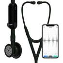 3M™ Littmann® CORE Digital-Stethoskop (EU), 8490, Bruststück, Schlauch, Schlauchanschluss und Ohrbügel in Schwarz, 69 cm, 1 Stüc