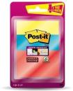 Post-it® Super Sticky Notes Promotion 3432BYPP, 3 Blöcke à 45 Blatt zum Vorteilspreis, mohnrot 48 x 76 mm, ultrablau 76 x 76 mm, ultragelb 76 x 101 mm, PEFC zertifiziert