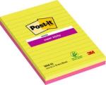 Post-it® Super Sticky Notes im Großformat, Rosa und Grün, Liniert, 127 mm x 203 mm, 45 Blatt/Block, 2 Blöcke/Packung, 100% PEFC SGSCH-PEFC-COC-110078