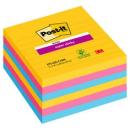 Post-it® Super Sticky Notes im Großformat, Carnival Collection, Liniert, 101 mm x 101 mm, 90 Blatt/Block, 6 Blöcke/Packung, 100% PEFC SGSCH-PEFC-COC-110078