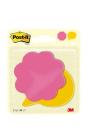 Post-it® Notes In Stanzform, Blume, Rosa und Gelb, 72.5 mm x 72.5 mm, 30 Blatt/Block, 2 Blöcke/Packung, 100% PEFC SGSCH-PEFC-COC-110078