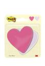 Post-it® Notes In Stanzform, Herz, Rosa und Weiß, 70 mm x 72 mm, 75 Blatt/Block, 2 Blöcke/Packung, 100% PEFC SGSCH-PEFC-COC-110078