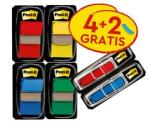 Post-it® Index Haftstreifen, Standard, Verschiedene Farben, 25.4 mm x 43.2 mm, Promotion + Post-it® Index Pfeile, Blau und Rot, 11.9 mm x 43.2 mm, 4 Spender + 2 Gratis/Packung