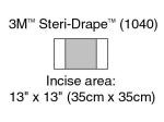 3M™ Steri Drape™ 1, Inzisionsfolie, 1040, Abmessung Inzisionsfeld 35 x 35 cm