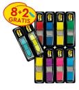 Post-it® Index Haftstreifen, Mini, Verschiedene Farben, 11.9 mm x 43.2 mm, Promotion  + Post-it® Index Pfeile, Blau und Gelb, 11.9 mm x 43.2 mm, 8 Spender + 4 Gratis/Packung