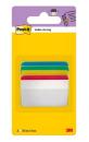 Post-it® Index Strong Ablagetabs, Groß, Rot, Gelb, Blau und Grün, Gebogen, 50.8 mm x 38.1 mm, 24 Haftstreifen/Spender, 1 Spender/Packung