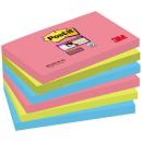 Post-it® Super Sticky Notes, Bora Bora Collection, 76 mm x 127 mm, 6 Blöcke, 100% PEFC SGSCH-PEFC-COC-110078