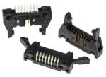 3M™ N3314-5302 RB, Wannenstiftstecker, 90° abgewinkelt, 14-polig, 3000 Serie, 2,54 mm, 0,76 µm Au, Schwarz