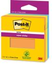 Post-it® Super Sticky Notes, Orange, Blau und Gelb, 76 mm x 76 mm, 45 Blatt/Block, 3 Blöcke/Packung, 100% PEFC SGSCH-PEFC-COC-110078