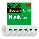 Scotch® Magic™ Unsichtbares Klebeband 8-1933-6/5S, 19 mm × 33 m, 6 Rollen/Packung