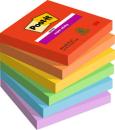 Post-it® Super Sticky Notes, Playful Collection, 76 mm x 76 mm, 90 Blatt/Block, 6 Blöcke/Packung, 100% PEFC SGSCH-PEFC-COC-110078