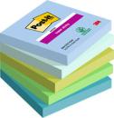 Post-it® Super Sticky Notes, Oasis Collection, 76 mm x 76 mm, 90 Blatt/Block, 5 Blöcke/Packung, 100% PEFC SGSCH-PEFC-COC-110078