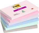 Post-it® Super Sticky Notes, Soulful Collection, 76 mm x 127 mm, 90 Blatt/Block, 6 Blöcke/Packung, 100% PEFC SGSCH-PEFC-COC-110078