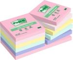 Post-it® Recycling Notes, farbig, 76 mm x 76 mm, 12 Blöcke á 100 Blatt, 100% PEFC Recycled SGSCH-PEFC-COC-110078