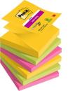 Post-it® Super Sticky Z-Notes, Carnival Collection, 76 mm x 76 mm, 90 Blatt/Block, 6 Blöcke/Packung, 100% PEFC SGSCH-PEFC-COC-110078