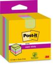 Post-it® Super Sticky Notes Würfel, Verschiedene Farben, 76 mm x 76 mm, 300 Blatt/Block, 1 Block/Packung, 100% PEFC SGSCH-PEFC-COC-110078