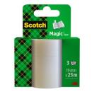 Scotch® Magic™ Unsichtbares Klebeband 8-1925R3, Nachfüllpackung, 19 mm x 25 m, 3 Rollen/Packung